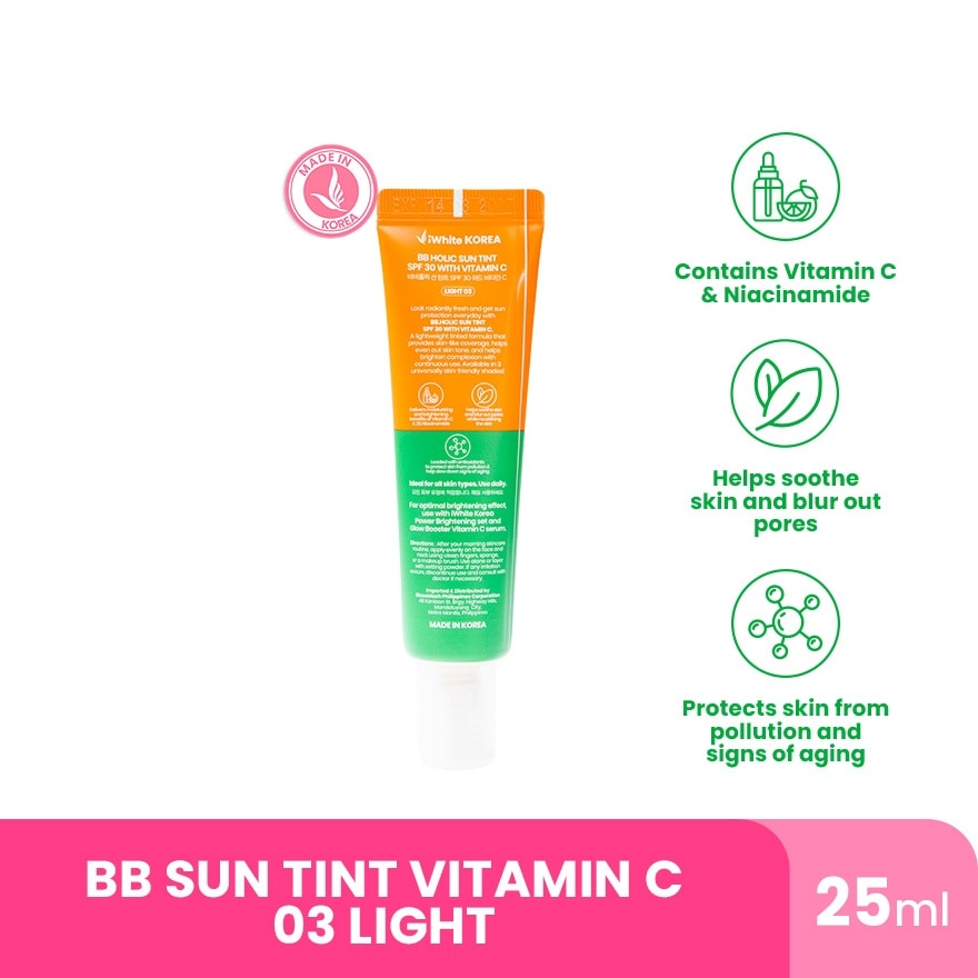 IWHITE KOREA BB Holic Sun Tint Vitamin C Glow Booster Light 25ml