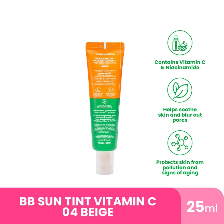 IWHITE KOREA BB Holic Sun Tint Vitamin C Glow Booster Beige 25ml image