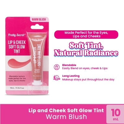 PRETTY SECRET Lip & Cheek Soft Glow Warm Blush Tint