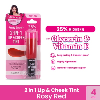 PRETTY SECRET - Rosy Red Lip & Cheek Tint 2.7ml