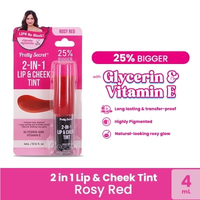 PRETTY SECRET Rosy Red Lip & Cheek Tint 2.7ml