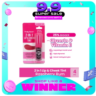 PRETTY SECRET - 2-in-1 Lip & Cheek Tint - Raspberry Rum 4ml image