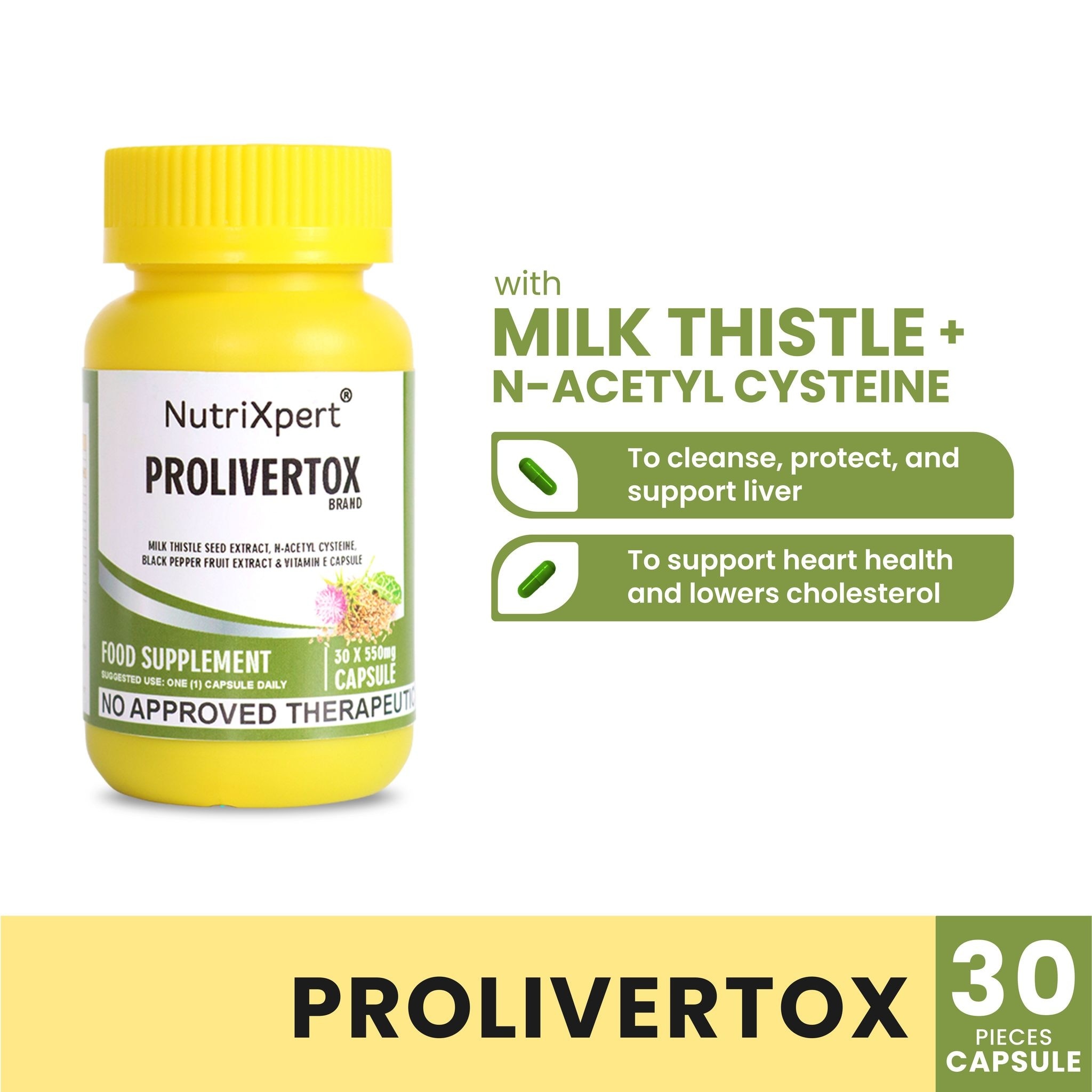 NUTRIXPERT Prolivertox Brand 30s x 550mg