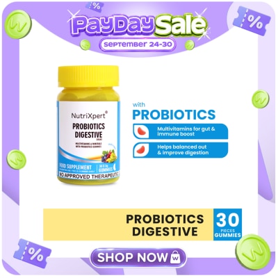 NUTRIXPERT NUTRIXPERT Probiotics Digestive Gummies Multivitamins & Minerals Grapes 30s image