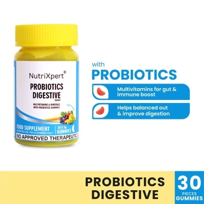 NUTRIXPERT NUTRIXPERT Probiotics Digestive Gummies Multivitamins & Minerals Grapes 30s