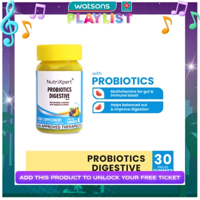 NUTRIXPERT NUTRIXPERT Probiotics Digestive Gummies Multivitamins & Minerals Grapes 30s