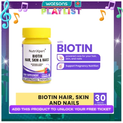 NUTRIXPERT NUTRIXPERT Hair Skin & Nails 5000mcg Biotin Gummies 30s