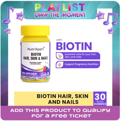 NUTRIXPERT - NUTRIXPERT Hair Skin & Nails 5000mcg Biotin Gummies 30s