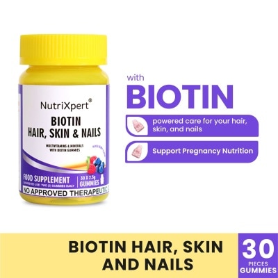 NUTRIXPERT NUTRIXPERT Hair Skin & Nails 5000mcg Biotin Gummies 30s