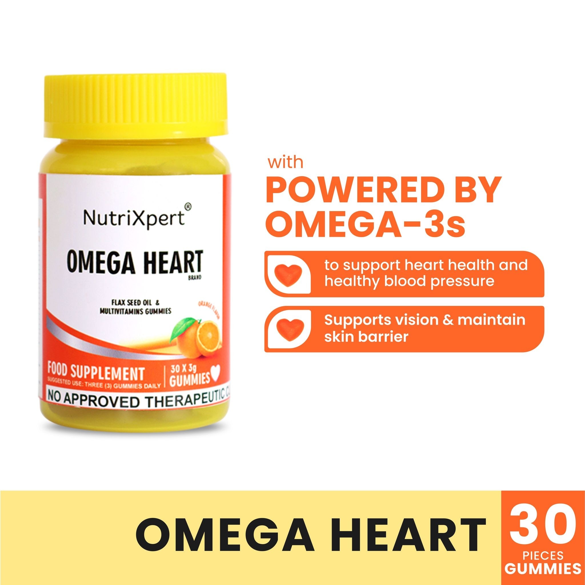 NUTRIXPERT Omega 3-6-9 Heart Gummies 30s 3g