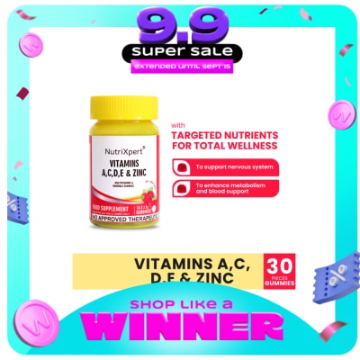 NUTRIXPERT - NutriXpert Multivitamins A,C,D,E & Zinc Gummies 30's image