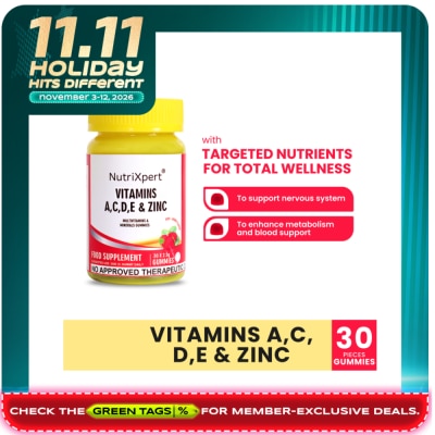 NUTRIXPERT NutriXpert Multivitamins A,C,D,E & Zinc Gummies 30's image