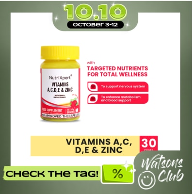 NUTRIXPERT NutriXpert Multivitamins A,C,D,E & Zinc Gummies 30's image
