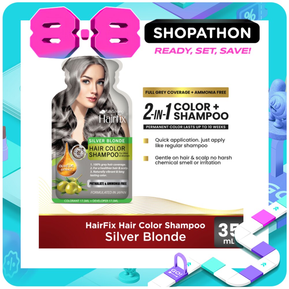 Hairfix Hair Color Shampoo 35ml Silver Blonde image