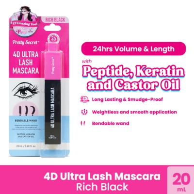 PRETTY SECRET - PRETTY SECRET 4D Ultra Lash Mascara Rich Black 20ml