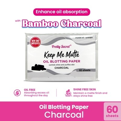 PRETTY SECRET Oil Blottinng Paper Bamboo Charcoal 60sheets