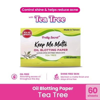 PRETTY SECRET Oil Blotter - Tea Tree 60 sheets