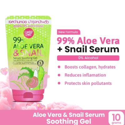 CATHY DOLL - Aloe Vera & Snail Serum Soothing Gel 10g