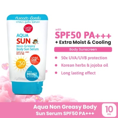 CATHY DOLL Aqua Sun Non Greasy Body Sun Serum SPF50 PA+++ 10ml
