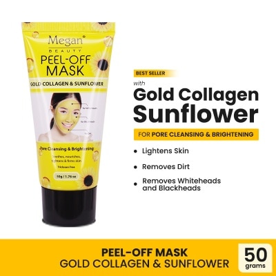 MEGAN Gold Collagen Peel Off Clay Mask 50g