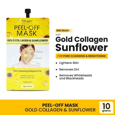 MEGAN Gold Collagen  Peel Off Clay Mask 10g