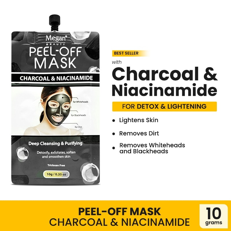 MEGAN Beauty Peel Off Mask Charcoal N Niacinamide 10g