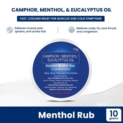 DERMAID Menthol Rub 10g