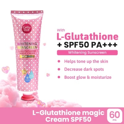 l glutathione magic cream CATHY DOLL L-Glutathione SPF30 PA+++ Price in India To create a flawless beautiful skin CATHY DOLL, L-Glutathione Magic Cream