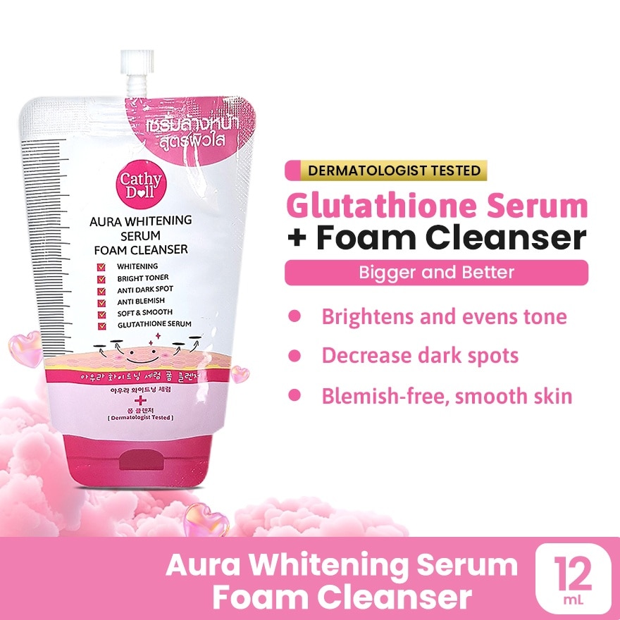 Aura Whitening Serum Foam Cleanser 12ml