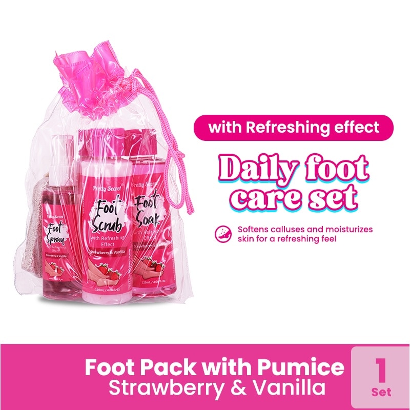 Strawberry and Vanilla Foot Pack with Pumice 4 x 120ml