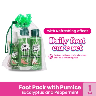 PRETTY SECRET - Eucalyptus and Peppermint Foot Pack with Pumice 4 x 120ml