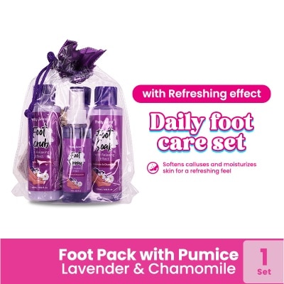 PRETTY SECRET Lavender and Chamomile Foot Pack with Pumice 4 x 120ml