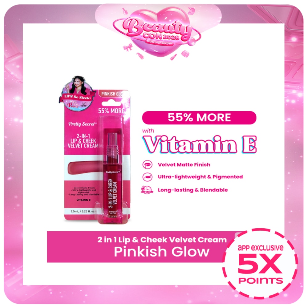 2-In-1 Lip and Cheek Velvet Cream Pinkish Glow 3ML