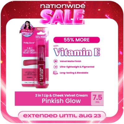 PRETTY SECRET - 2-In-1 Lip and Cheek Velvet Cream Pinkish Glow 3ML image