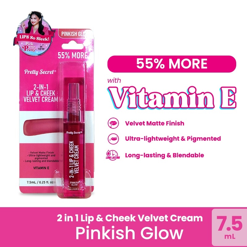 2-In-1 Lip and Cheek Velvet Cream Pinkish Glow 3ML