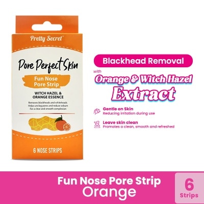 PRETTY SECRET PRETTY SECRET Pore Perfect Skin Fun Nose Pore Strip Witch Hazel and Orange Essence 6s