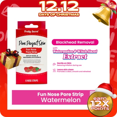 PRETTY SECRET PRETTY SECRET Pore Perfect Skin Fun Nose Pore Strip Witch Hazel and Watermelon Essence 6s