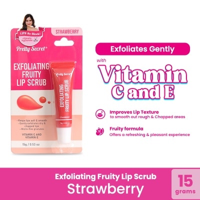 PRETTY SECRET PRETTY SECRET Exfoliating Lip Scrub Strawberry15g