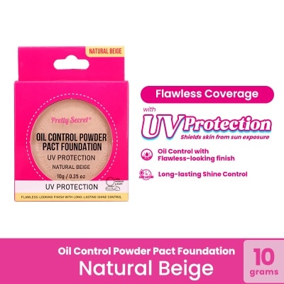 PRETTY SECRET Face Powder Pact Natural Beige 10g