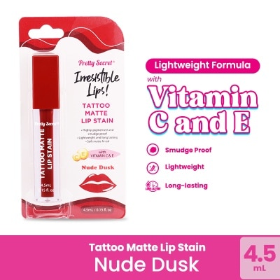 PRETTY SECRET Tattoo Matte Lip Stain Nude Dusk 4.5ml