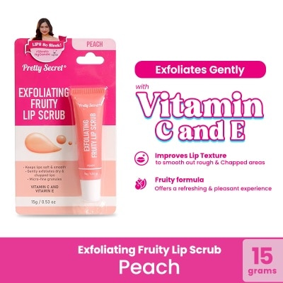 PRETTY SECRET, PRETTY SECRET Exfoliating Lip Scrub Peach 15g | Watsons ...
