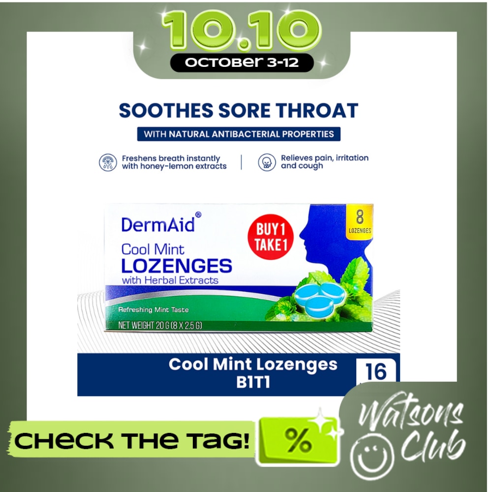 Dermaid Crelief Cool Mint Lozenges 8S image
