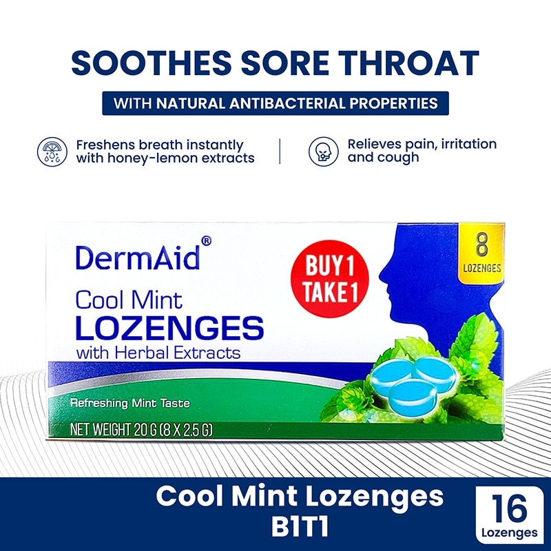 Dermaid Crelief Cool Mint Lozenges 8S