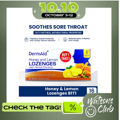 DERMAID Dermaid Cmrelief Honey And Lemon Lozenges 8S Freshen The Breath And Easily Offer Relief For Pain While Reducing Inflammation. image