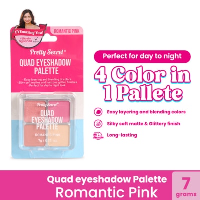 PRETTY SECRET - Quad Eyeshadow Palette - Romantic Pink 7g