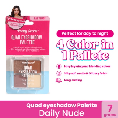 PRETTY SECRET - Quad Eyeshadow Palette - Daily Nude 7g