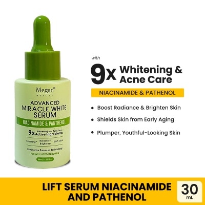 MEGAN MEGAN Beauty Advanced Miracle White Serum 30ml Niacinamide N Panthenol