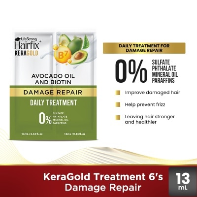 HAIRFIX Keragold Avocado & Biotin Damage Repair Treatment 26mlx6pcs