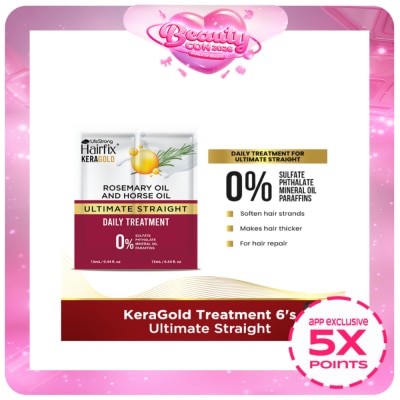 HAIRFIX - Keragold Rosemary & Horse Oil Ultimate Straight Treatment 26mlx6pcs