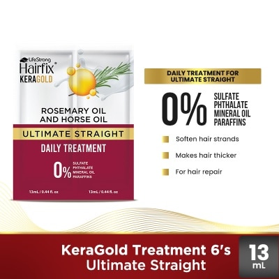 HAIRFIX Keragold Rosemary & Horse Oil Ultimate Straight Treatment 26mlx6pcs
